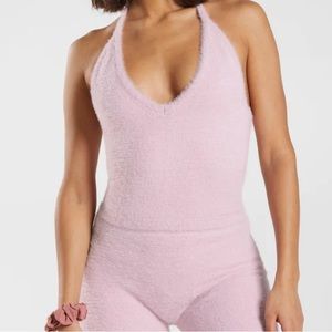 Whitney eyelash knit midi halter NWT